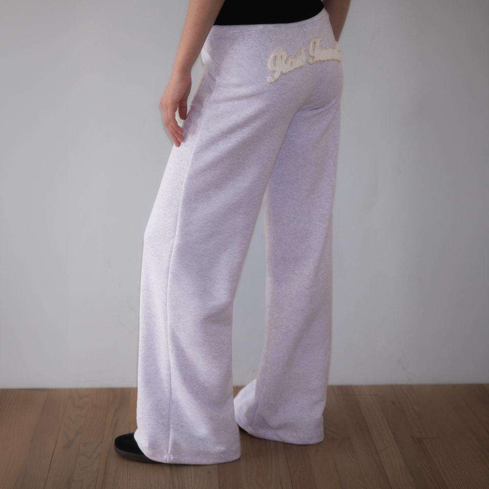 로제프란츠 패치워크 부츠컷 스웻팬츠 화이트 멜란지(Rosefrantz Patchwork Bootcut Sweatpants [White Melange]) - 3