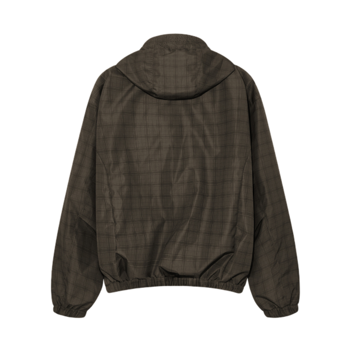 디미트리블랙 투웨이 에센셜 체크 후드 윈드브레이커 브라운(Dimitri Black 2Way Essential Check Hooded Windbreaker Brown) - 2