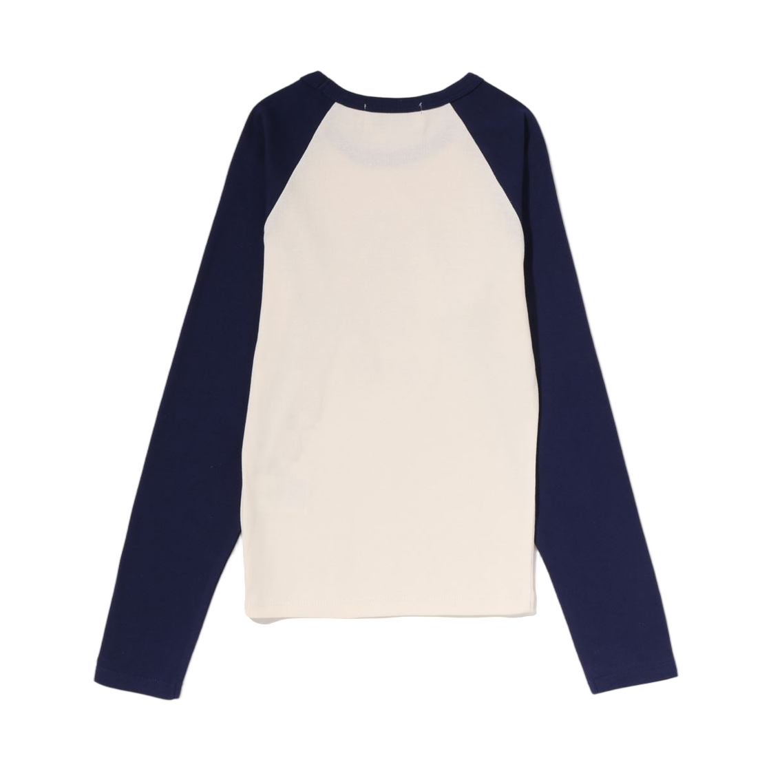 (W) 베이프 컬리지 래글런 크롭 롱슬리브 티셔츠 네이비((W) BAPE College Raglan Cropped L/S T-Shirt Navy) - 2