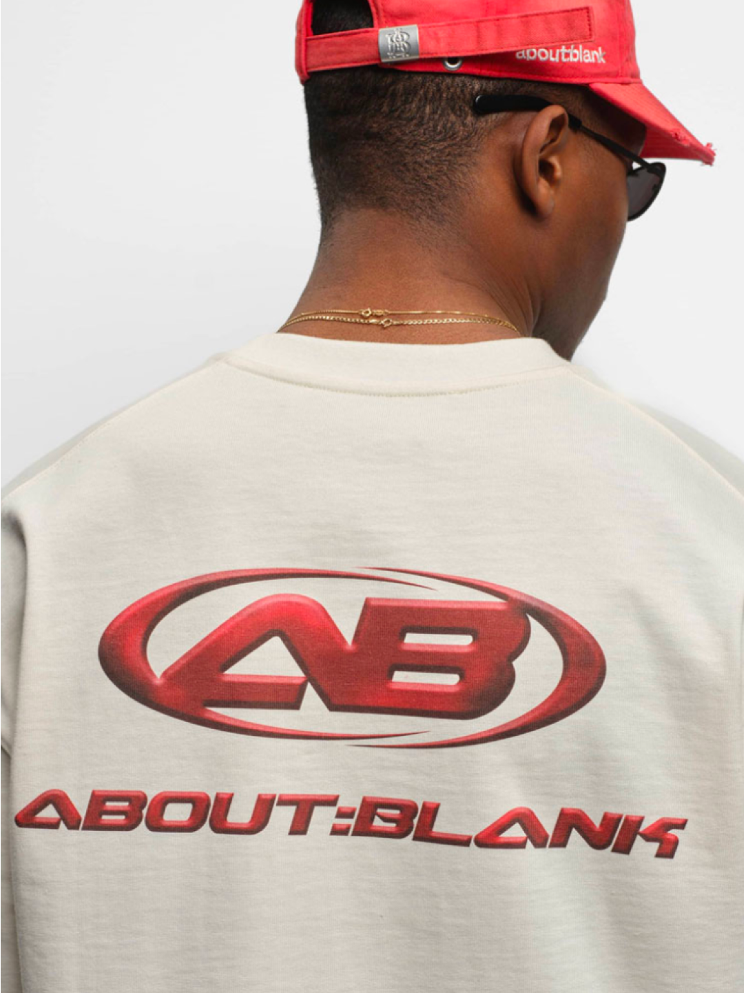 [KREAM 단독] About:Blank AB Sports T-Shirt Oat - 26SS, [KREAM 단독] About:Blank Monogram Pinstripe Cap Charcoal White - 26SS 착용 스타일 - 5