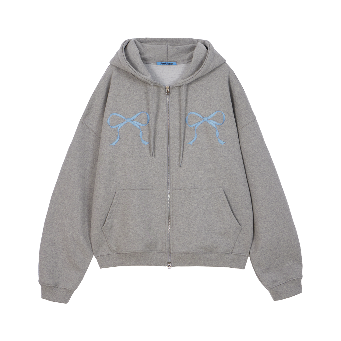RS24FHZ101GRY Rosefrantz Sketch Ribbon Hood Zip-up [Gray]