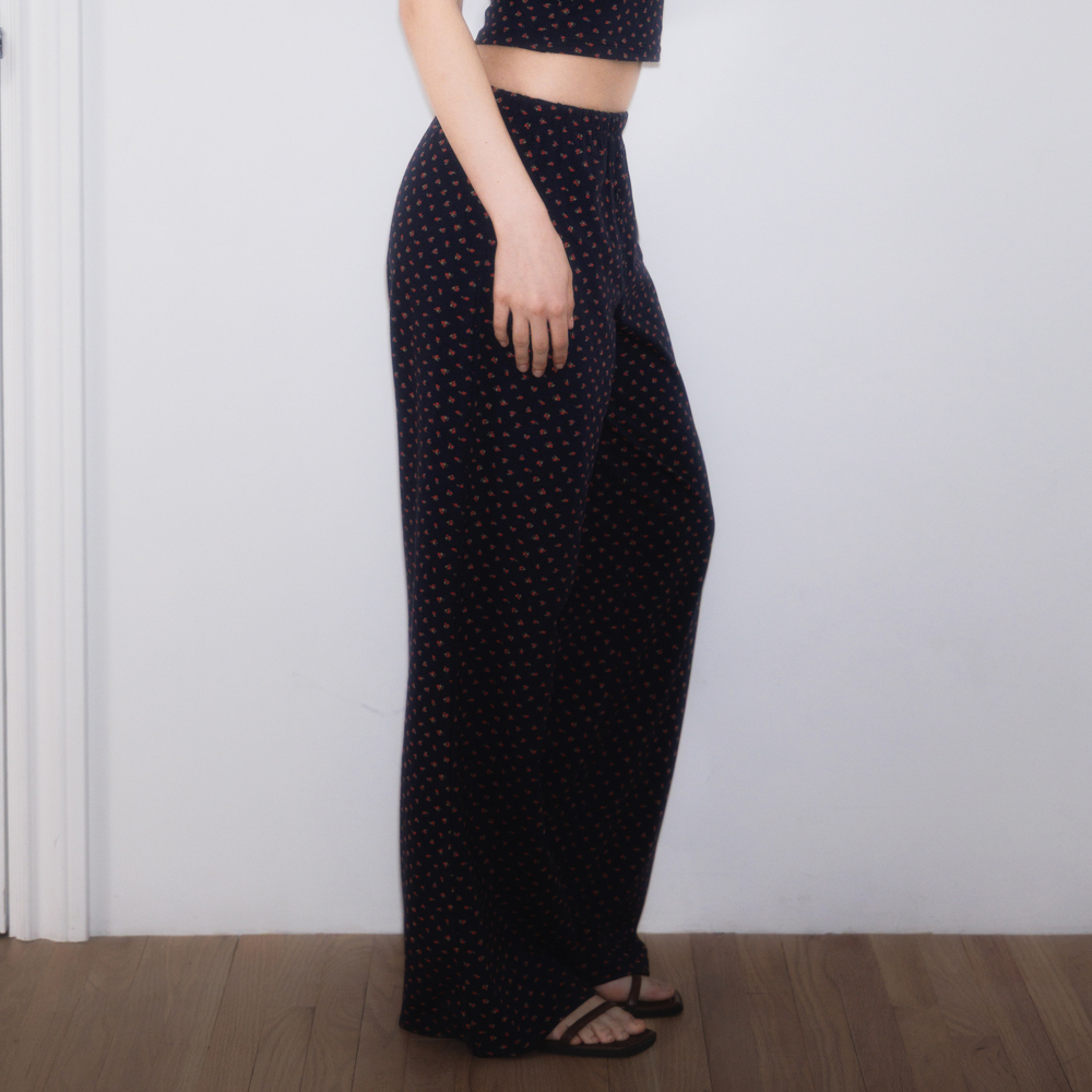 로제프란츠 로즈 앤 베리 라운지 팬츠 로즈 네이비(Rosefrantz Rose & Berry Lounge Pants [Rose Navy]) - 4
