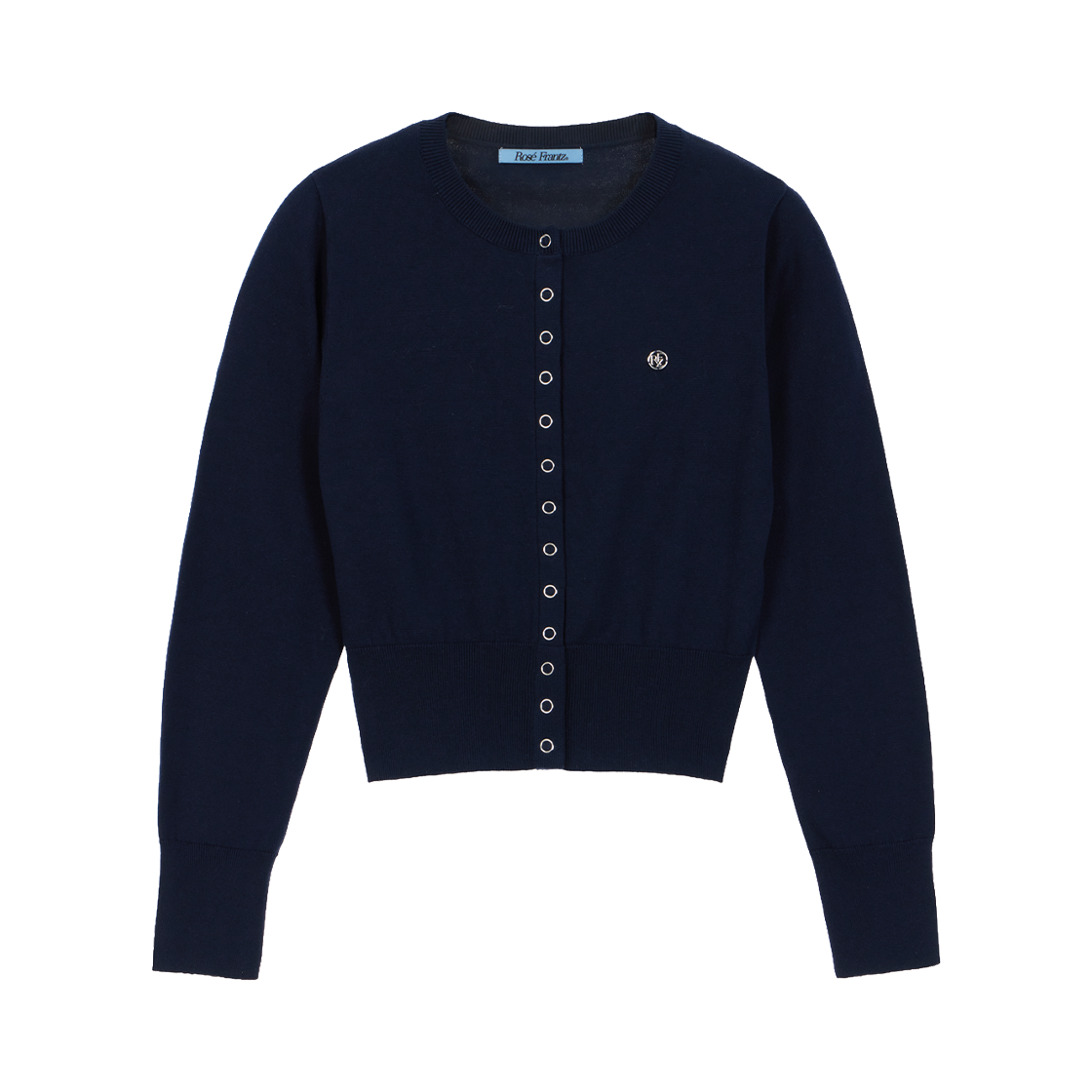 로제프란츠 아일렛 라운드 가디건 네이비(Rosefrantz Eyelet Round Cardigan [Navy])