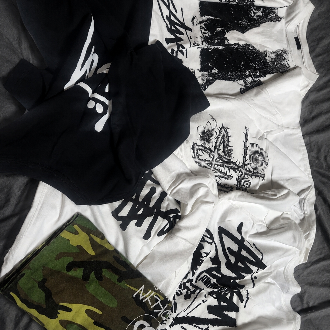 Stussy World Tour T-Shirts Camo 2025, Stussy Welder T-Shirt White ์ฐฉ์ฉ ์คํ์ผ