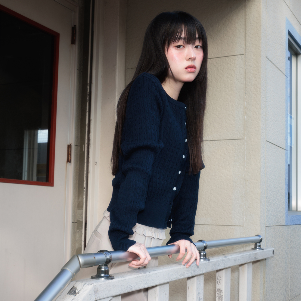 로제프란츠 케이블 니트 베이직 가디건 네이비(Rosefrantz Cable Knit Basic Cardigan [Navy]) - 6