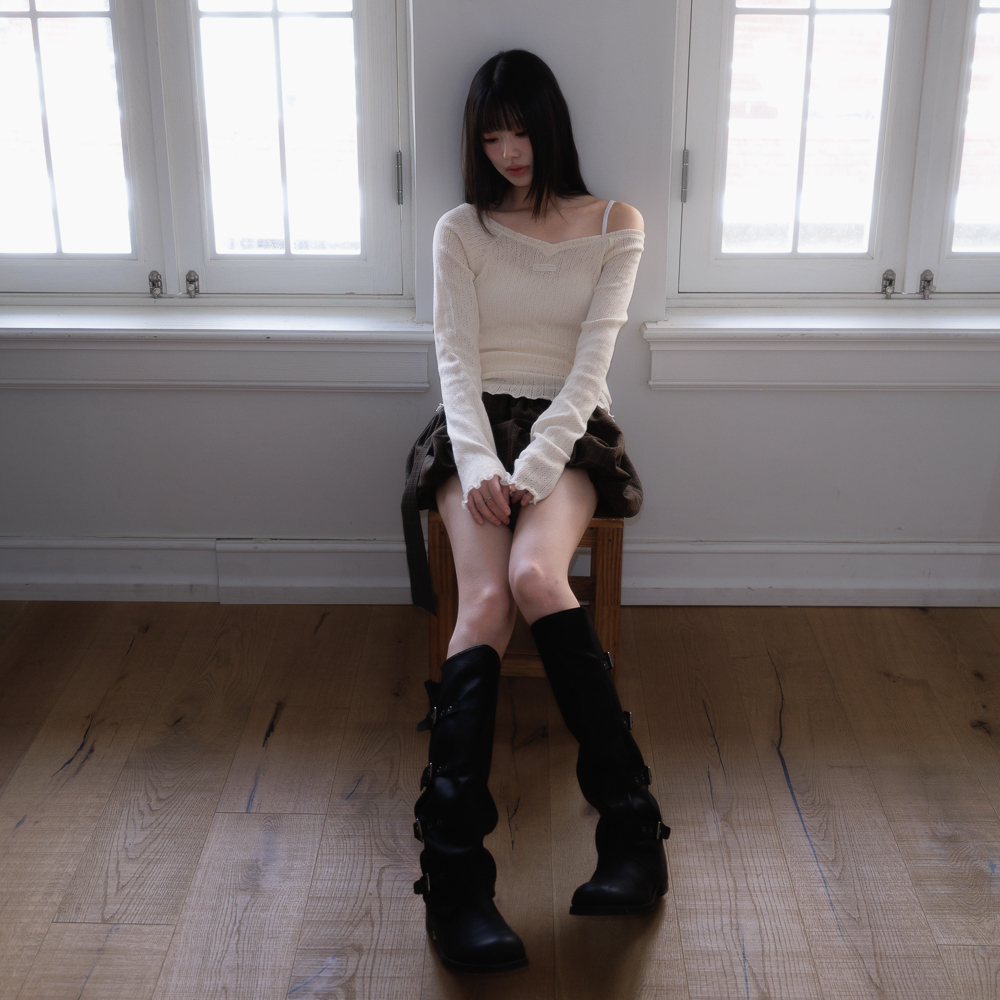 로제프란츠 레이스 라벨 브이넥 롱슬리브 아이보리(Rosefrantz Lace Label V-Neck Long Sleeve [Ivory]) - 6