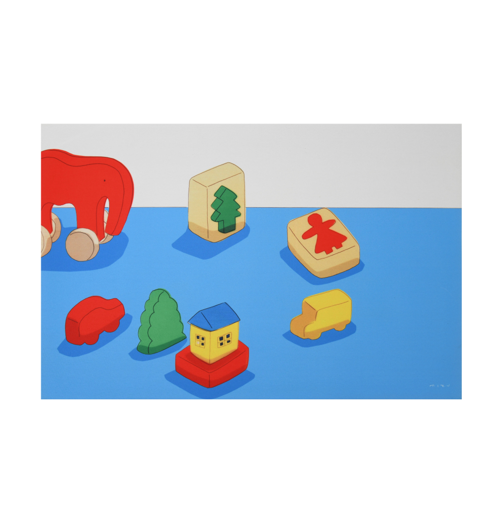 안자이 미즈마루 퀵드라이 매트 - 장난감 블럭(Anzai Mizumaru Quick-Dry Mat - Toy Blocks)