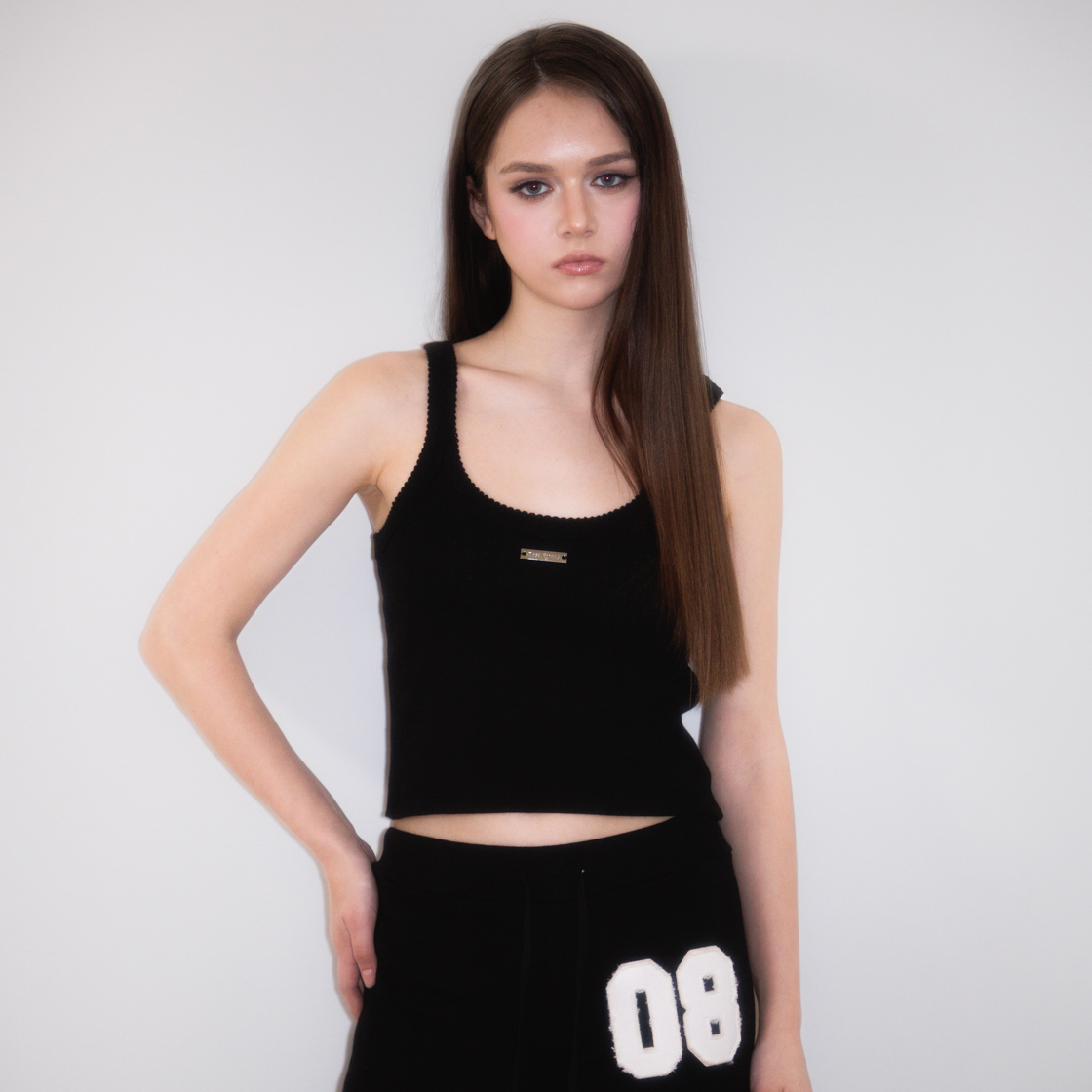 로제프란츠 소프트 펀칭 레이스 슬리브리스 블랙(Rosefrantz Soft Punching Lace Sleeveless [Black]) - 4