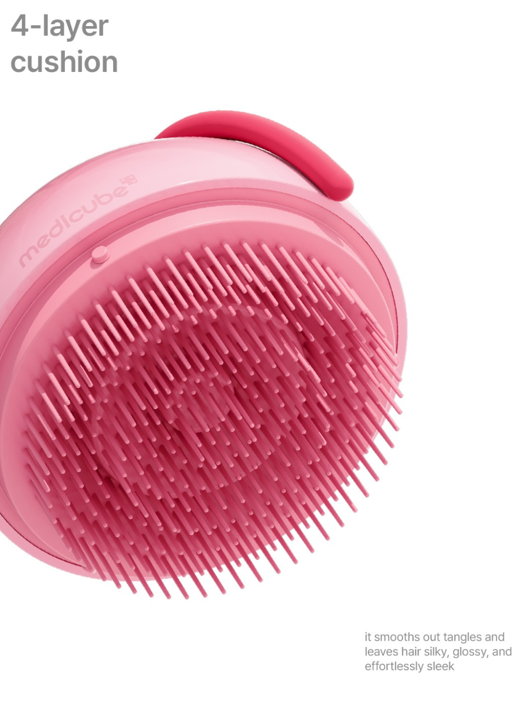 Medicube x Forever Cherry Ribbon Cherry Glass Hair Brush Pink 착용 스타일 - 4