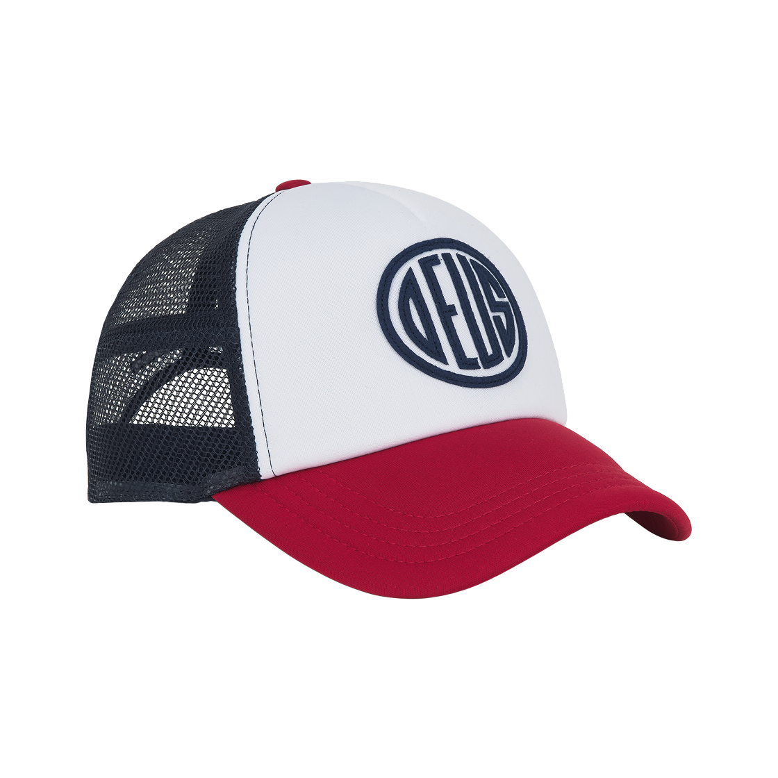 데우스 엑스 마키나 필 트러커 캡 레드 네이비(Deus Ex Machina Pill Trucker Cap Red Navy)
