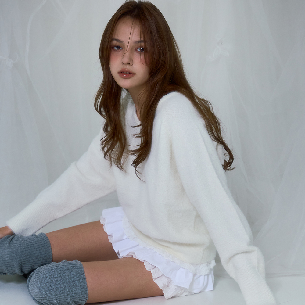 로제프란츠 퍼 브이넥 니트 아이보리(Rosefrantz Fur V-neck Knit [Ivory]) - 6
