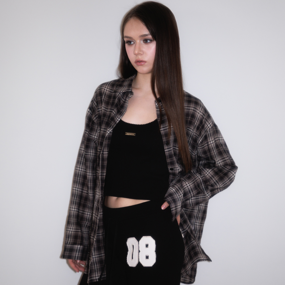 로제프란츠 시스루 체크 오버핏 셔츠 블랙(Rosefrantz See-through Check Overfit Shirt [Black]) - 4