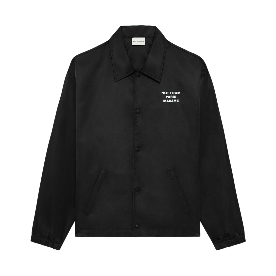 JT183-PA014-BL Drole de Monsieur La Veste Slogan Black