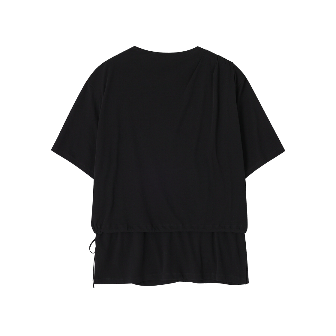 송지오 컬렉션 어시메트릭 카울넥 티셔츠 블랙(SONGZIO COLLECTION Asymmetric Cowl Neck T Shirt Black) - 2