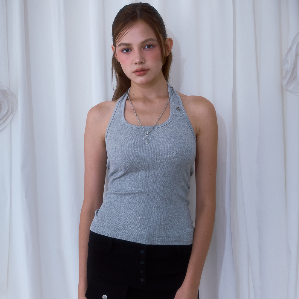 로제프란츠 소프트 홀터 슬리브리스 그레이(Rosefrantz Soft Halter Sleeveless [Gray]) - 3