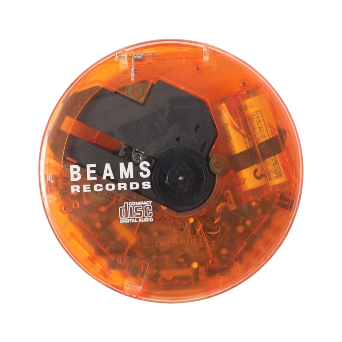 빔즈 클리어 포터블 CD 플레이어 오렌지(Beams Clear Portable CD Player Orange)