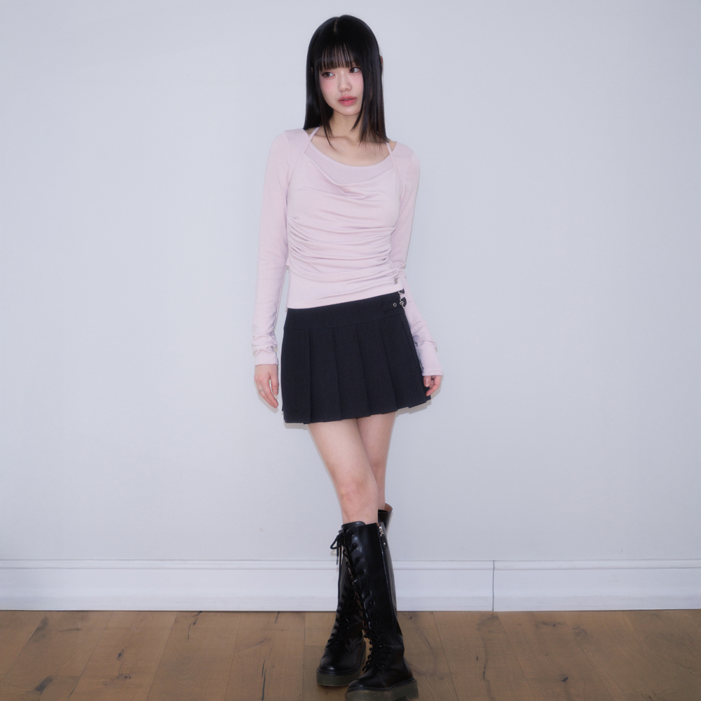 로제프란츠 드레이프 레이어드 홀터 롱슬리브 핑크(Rosefrantz Drape Layered Halter Long Sleeve [Pink]) - 4