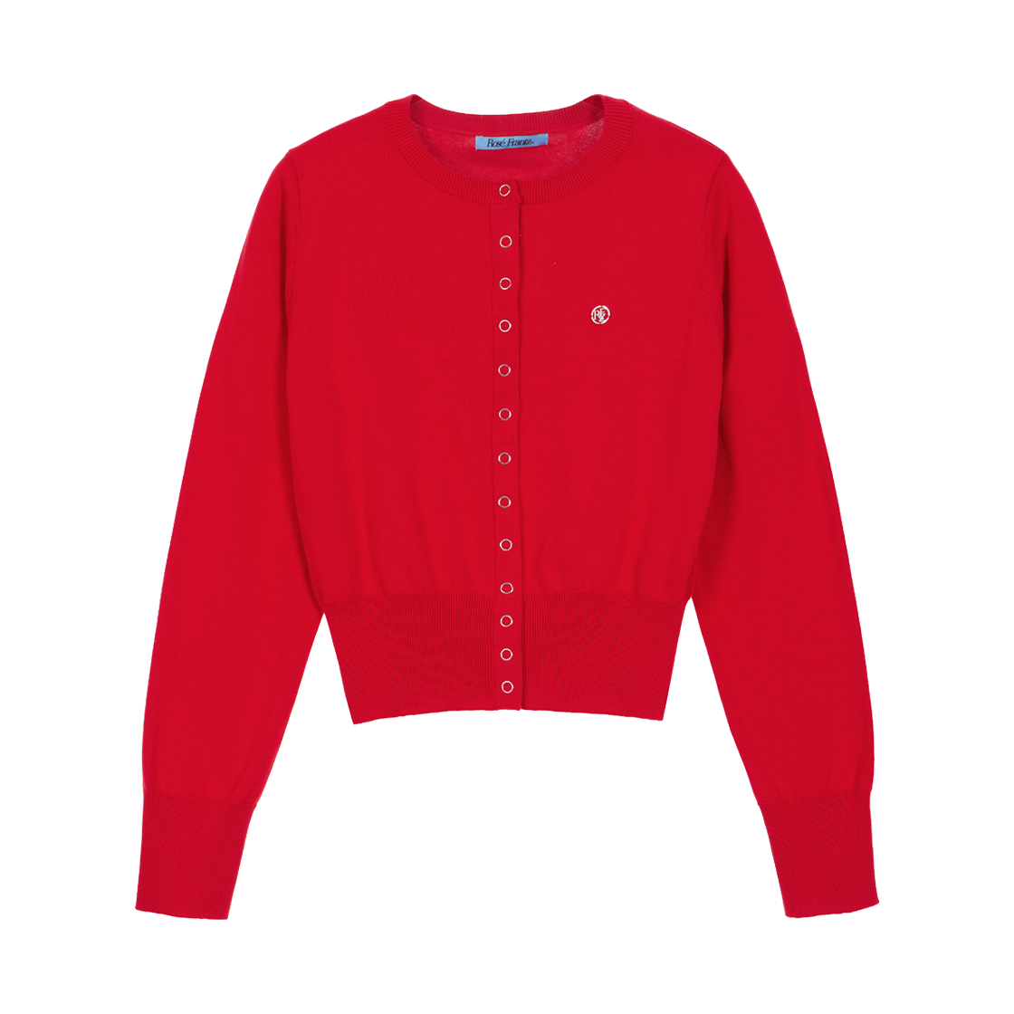 로제프란츠 아일렛 라운드 가디건 로즈 레드(Rosefrantz Eyelet Round Cardigan [Rose Red])