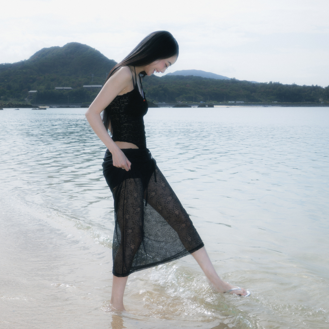 로제프란츠 레이스 바디수트 슬리브리스 블랙(Rosefrantz Lace Bodysuit Sleeveless Black) - 5