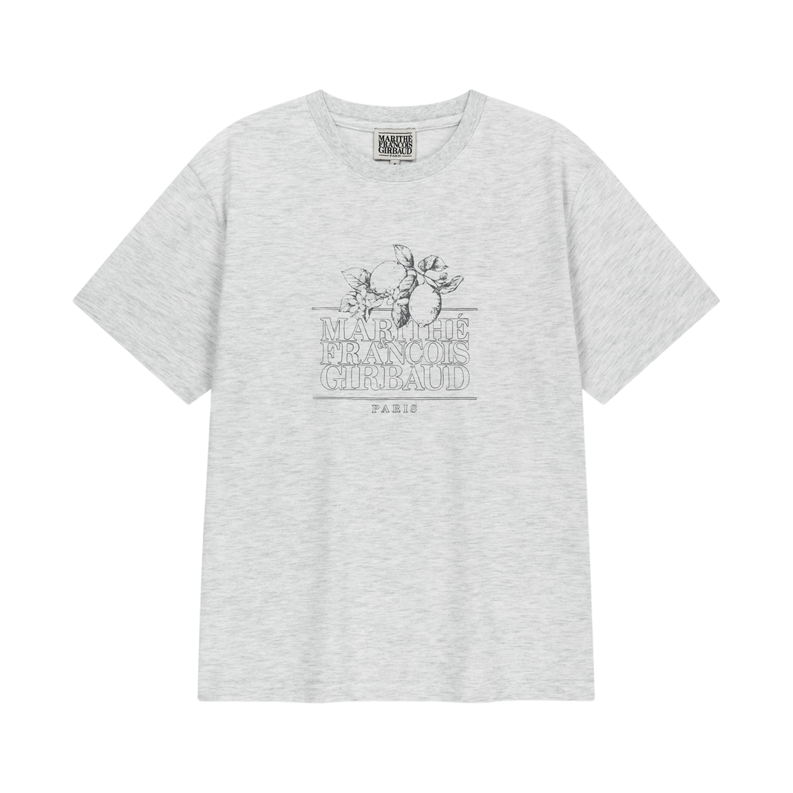 마리떼 프랑소와 저버 에어로쿨 레몬 클래식 로고 티셔츠 라이트 헤더 그레이(Marithe Francois Girbaud Aerocool Lemon Classic Logo T-Shirt Light Heather Gray) - 1