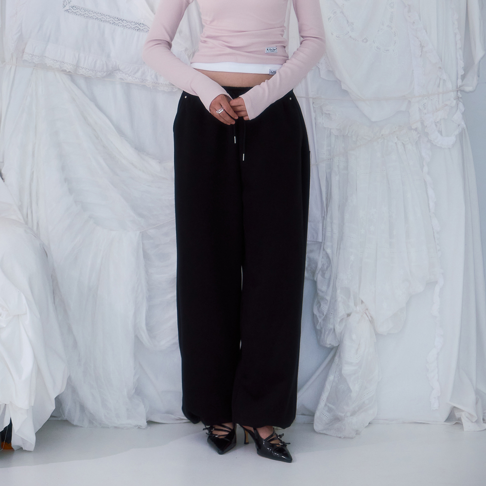 로제프란츠 백 포인트 투웨이 스웻팬츠 블랙(Rosefrantz Back Point 2Way Sweatpants [Black]) - 3