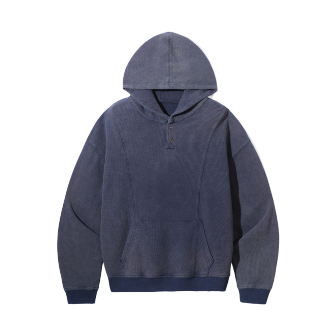 디미트리블랙 에센셜 피그먼트 와플 후드 티셔츠 네이비(Dimitri Black Essential Pigment Waffle Hooded T-Shirt Navy)