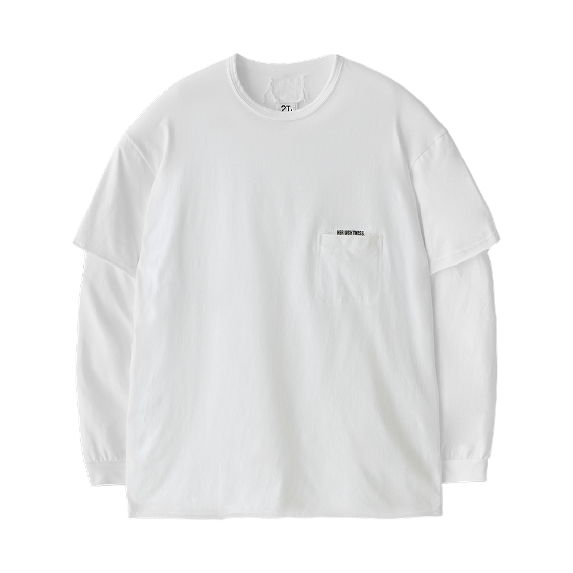투위드 긴팔 LS티셔츠(Tuewid Pocket Longsleeve Ls Tee / Col White) - 1