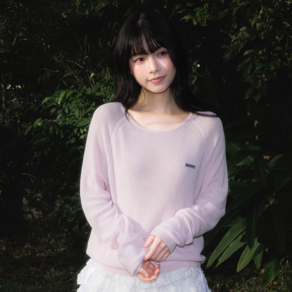 로제프란츠 보트넥 시스루 베이직 니트 핑크(Rosefrantz Boatneck Sheer Basic Knit [Pink]) - 2