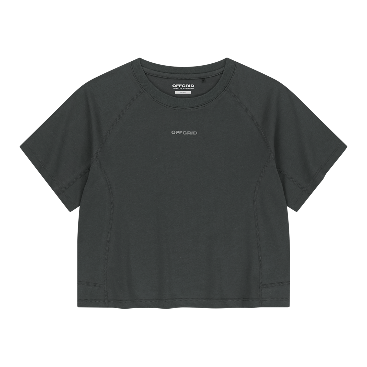 오프그리드 우먼 브리젝스 에어로쿨 크롭 반팔 티셔츠 차콜(OFFGRID W Breezex Aerocool Crop Shortsleeve Charcoal) - 1