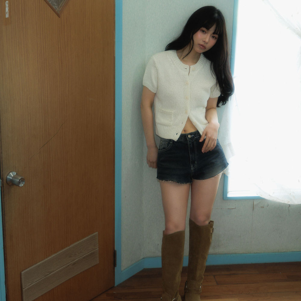 로제프란츠 포켓 반팔 니트 가디건 아이보리(Rosefrantz Pocket short sleeve knit cardigan [Ivory]) - 4
