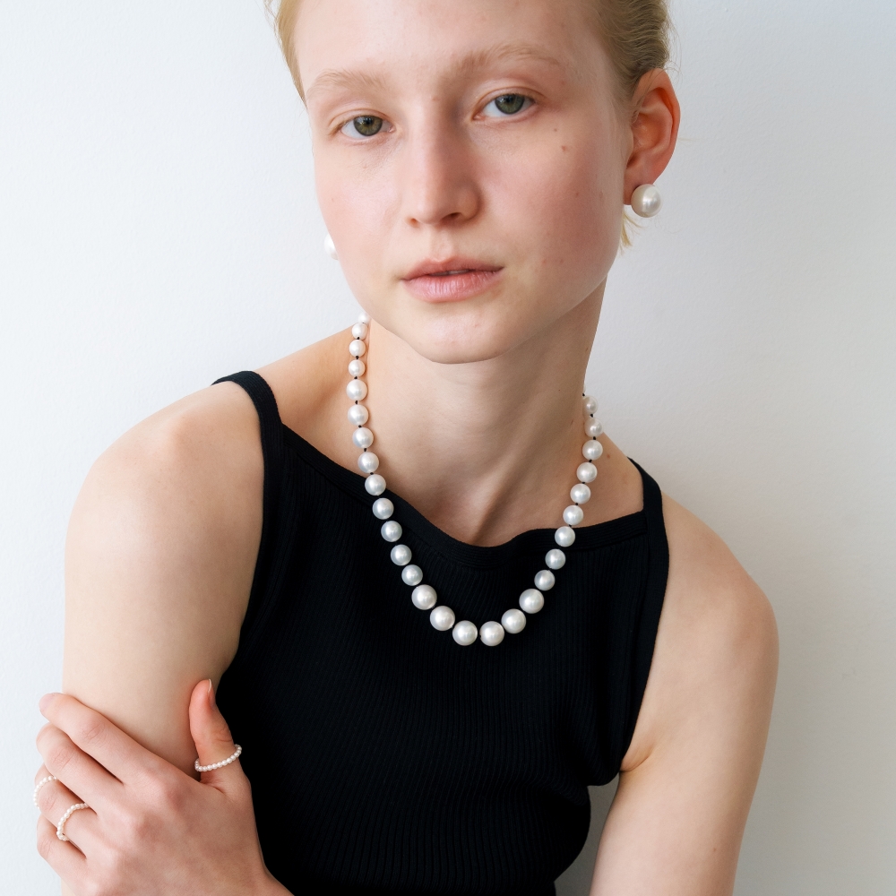 러브미몬스터 빅 위시 진주 목걸이 블랙(lovememonster Big Wish Pearl Necklace BLACK) - 2