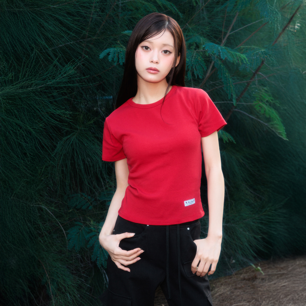 로제프란츠 에센셜 로즈 라벨 티셔츠 레드(Rosefrantz Essential Rose Label T-Shirt [Red]) - 5