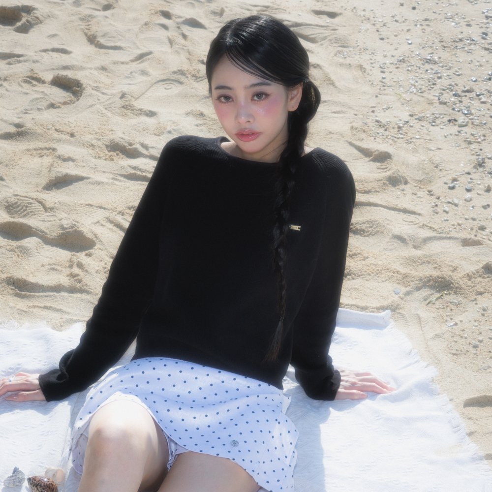 로제프란츠 보트넥 시스루 베이직 니트 블랙(Rosefrantz Boatneck Sheer Basic Knit [Black]) - 6