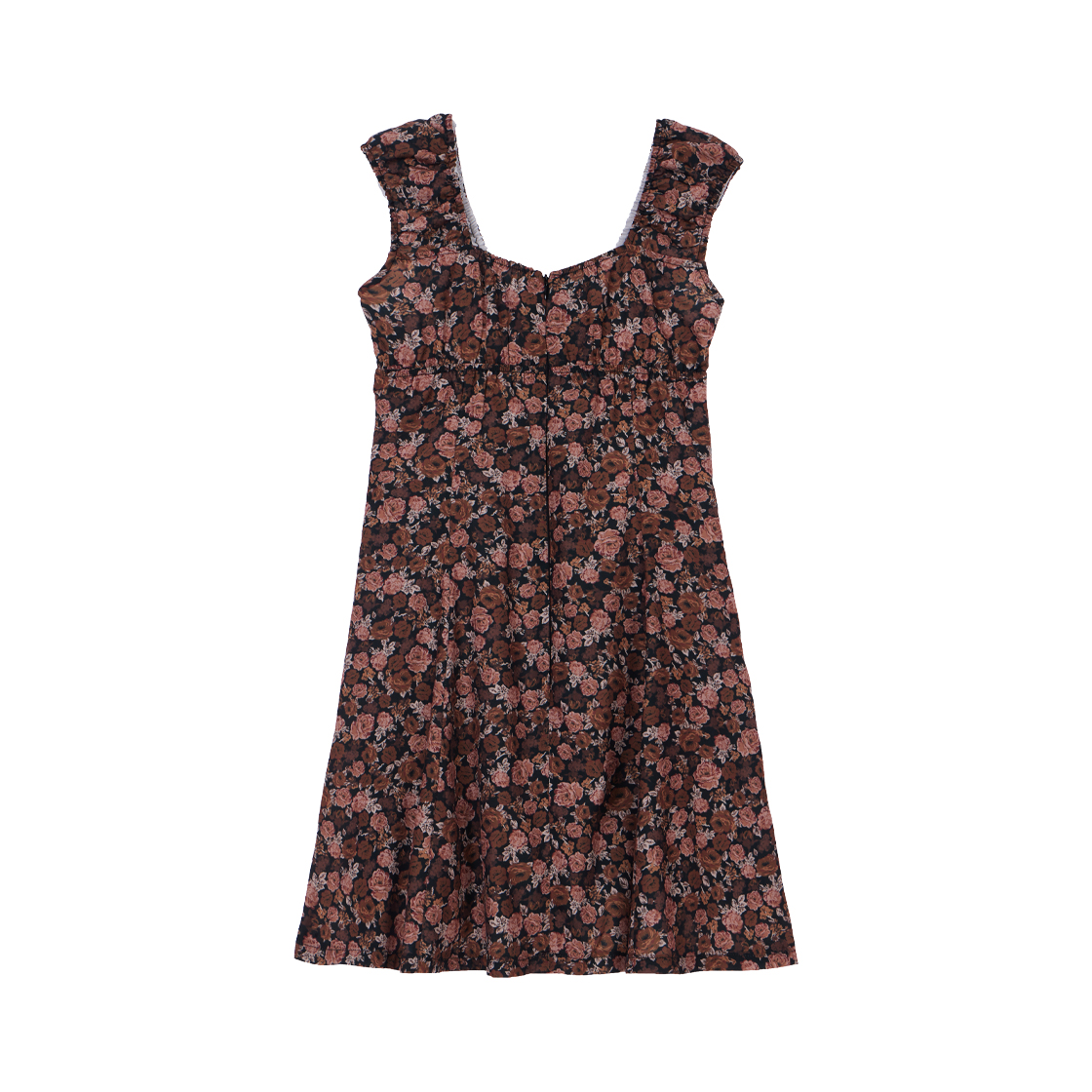 로제프란츠 빈티지 플라워 셔링 원피스 블랙(Rosefrantz Vintage Flower Shirring Dress [Black]) - 4