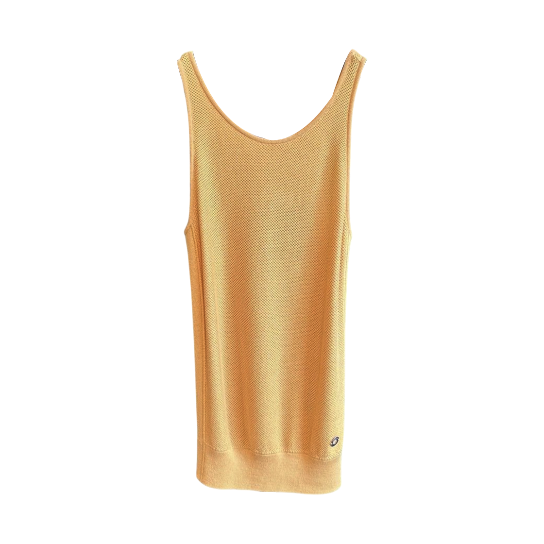 (W) 로로 피아나 실크 코튼 슬리브리스 옐로우((W) Loro Piana Silk Cotton Sleeveless Yellow)