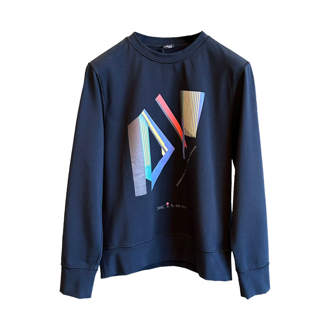 키톤 멀티 프린티드 스웨트셔츠 네이비(Kiton Multi Printed Sweatshirt Navy)