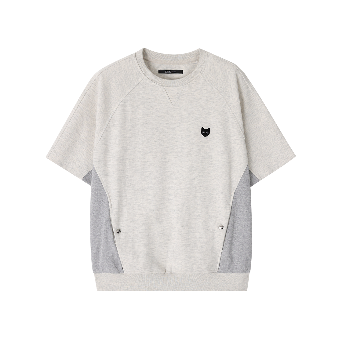 SI3TS821LG SONGZIO ZZERO Raglan Divide T Shirt Light Grey