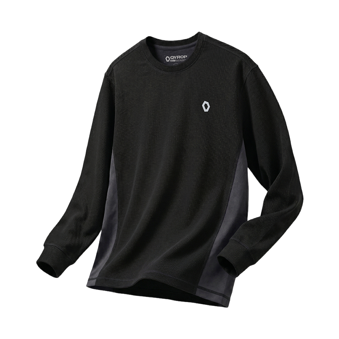 에프씨엠엠 스포츠 사이드 메쉬 포인트 와플 롱슬리브 블랙(FCMM SPORT Side Mesh Point Waffle Long Sleeve Black) - 1
