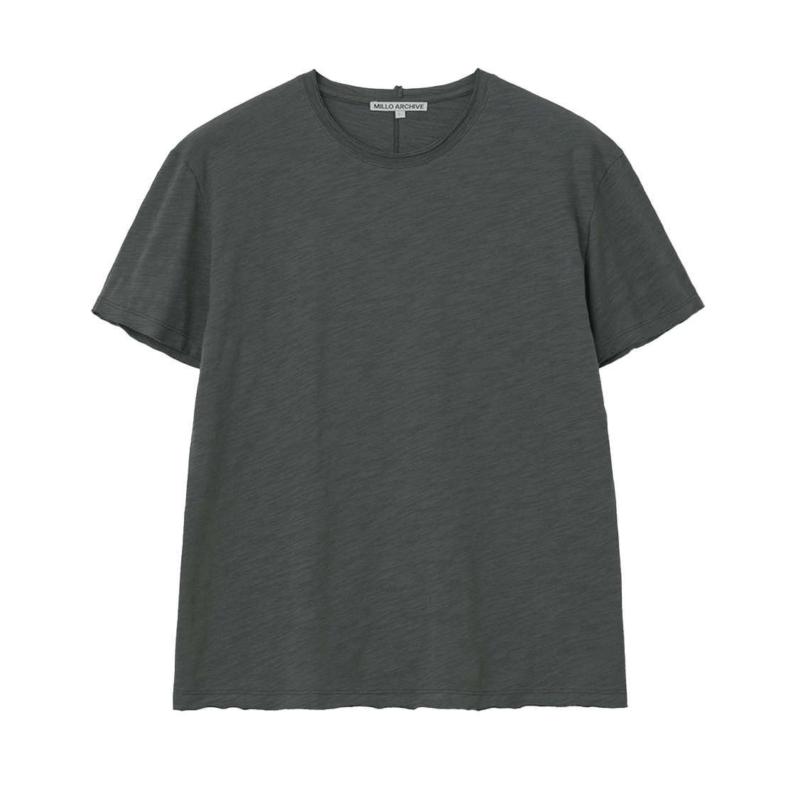 밀로 아카이브 레이어드 로우 컷 티셔츠 차콜(Millo Archive Layered Raw Cut T-Shirt Charcoal)