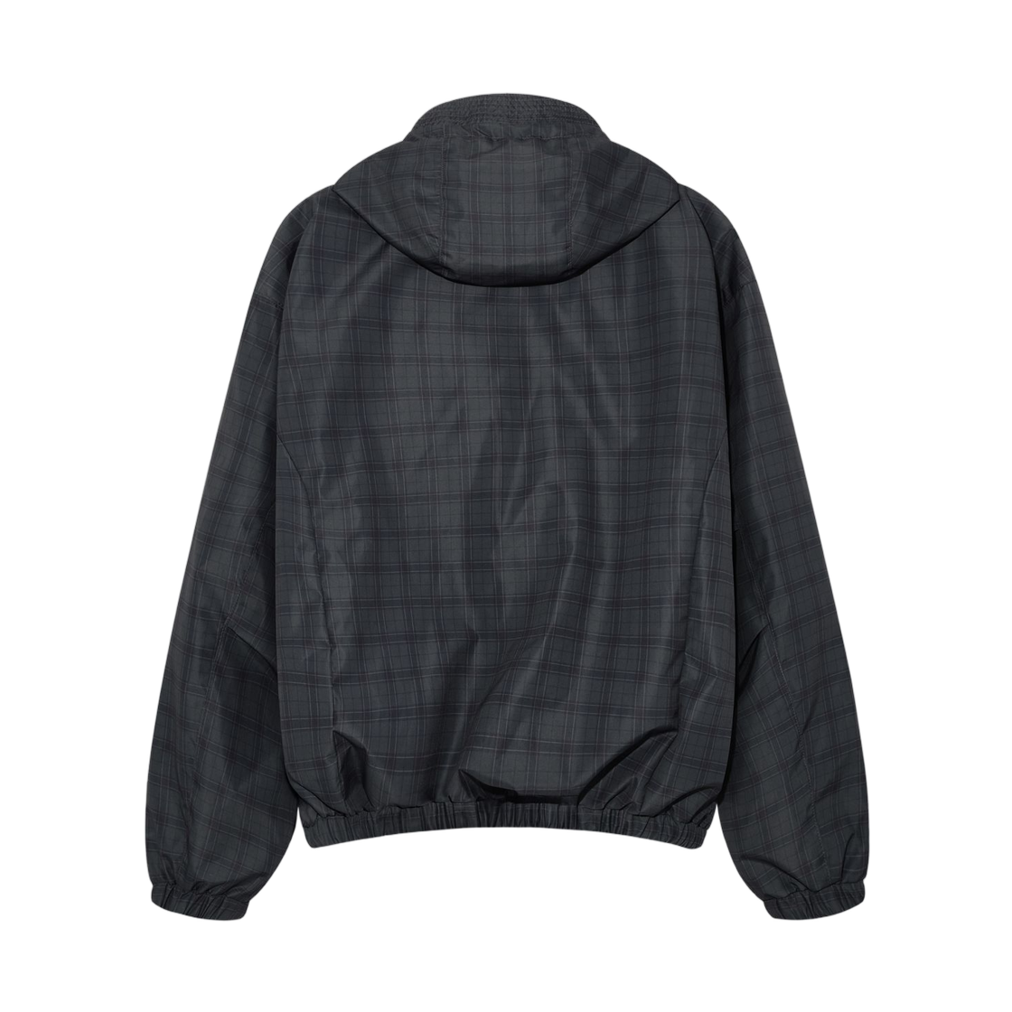 디미트리블랙 투웨이 에센셜 체크 후드 윈드브레이커 블랙(Dimitri Black 2Way Essential Check Hooded Windbreaker Black) - 2