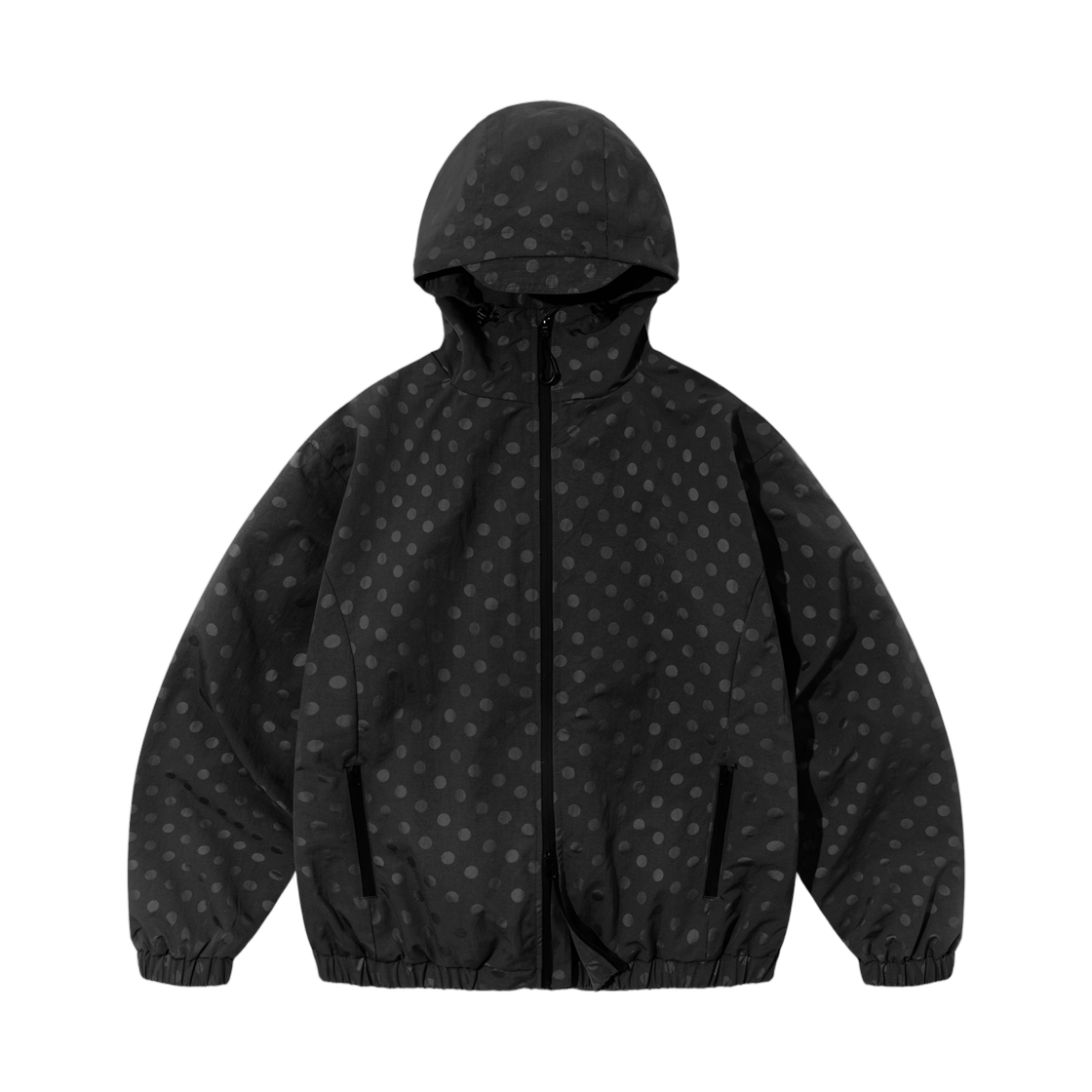 디미트리블랙 투웨이 에센셜 닷 후드 윈드브레이커 블랙(Dimitri Black 2Way Essential Dot Hooded Windbreaker Black)