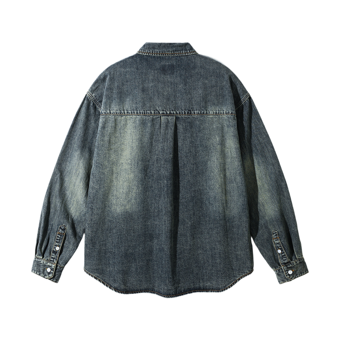 디미트리블랙 ASI 에센셜 바이오 워싱 데님 셔츠 더스트 인디고(Dimitri Black ASI Essential Bio Washing Denim Shirt Dust Indigo) - 2