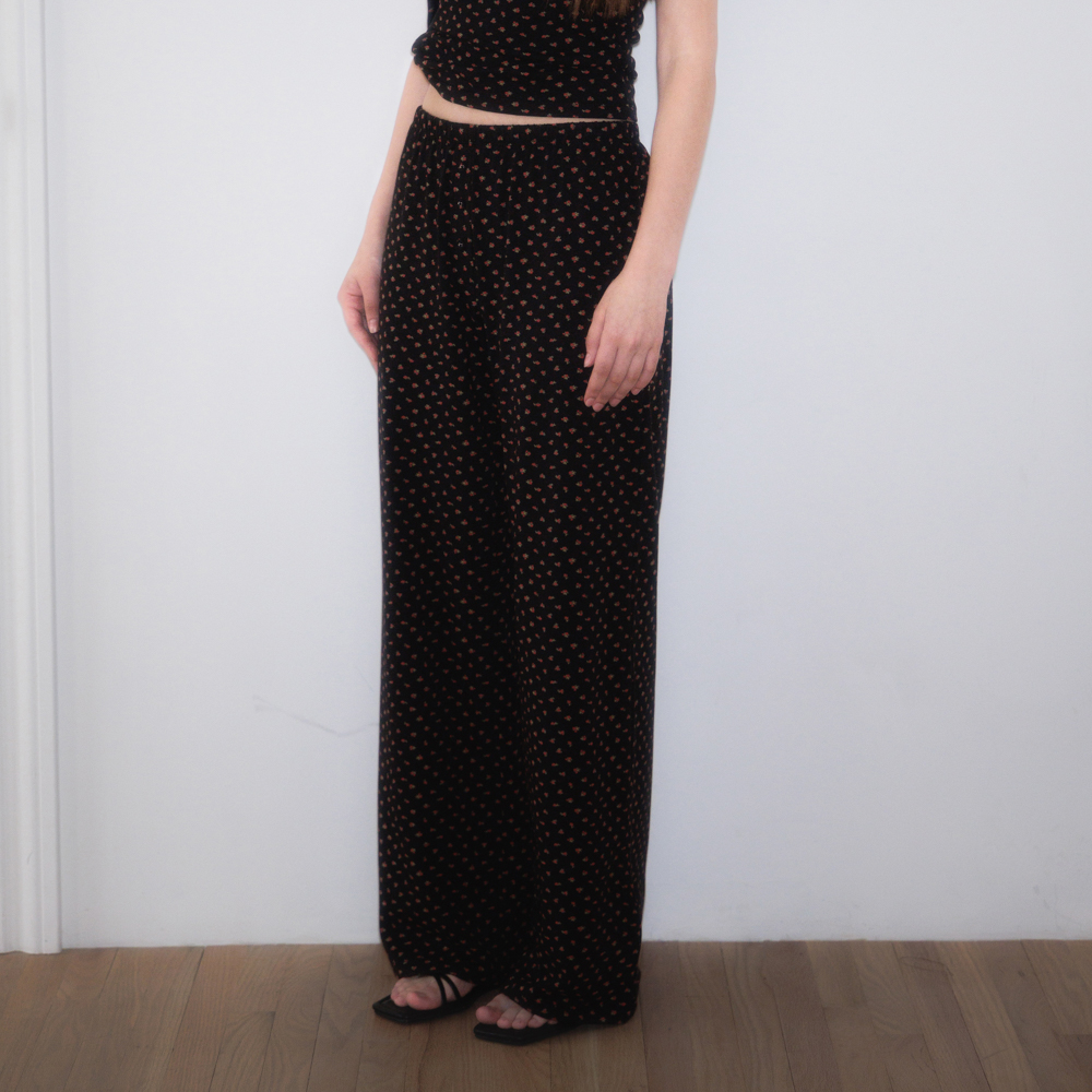 로제프란츠 로즈 앤 베리 라운지 팬츠 로즈 블랙(Rosefrantz Rose & Berry Lounge Pants [Rose Black]) - 2