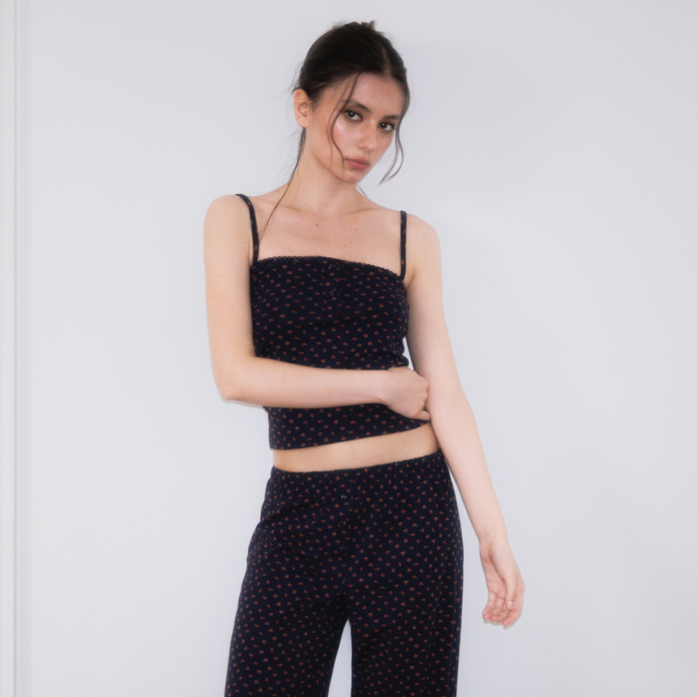 로제프란츠 로즈 앤 베리 라운지 슬리브리스 로즈 네이비(Rosefrantz Rose & Berry Lounge Sleeveless [Rose Navy]) - 3