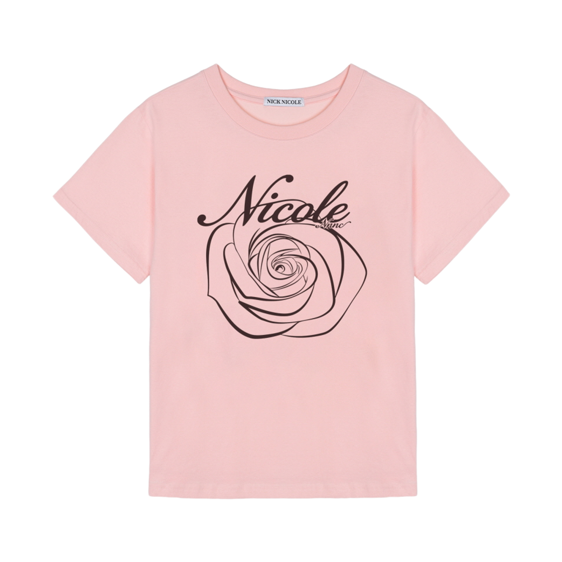 닉앤니콜 니콜 로즈 슬리브 탑 핑크 브라운(NICK&NICOLE Nicole Rose Sleeve Top Pink Brown)