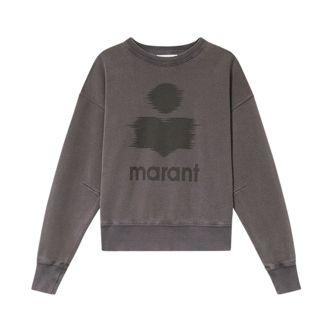 SW0011FA-C1M04E-02AN (W) Isabel Marant Mobyli Logo Detail Cotton Sweatshirt Anthracite - 26SS