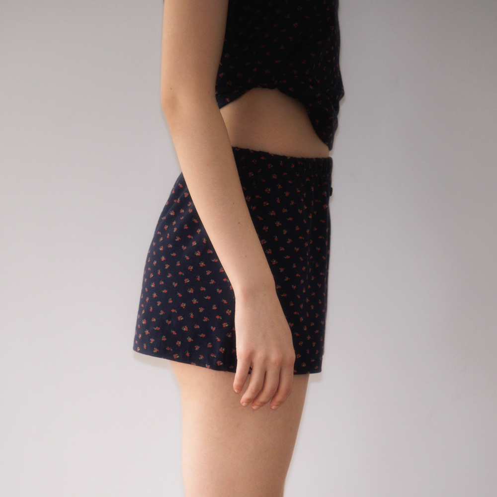 로제프란츠 로즈 앤 베리 라운지 쇼츠 로즈 네이비(Rosefrantz Rose & Berry Lounge Shorts [Rose Navy]) - 6