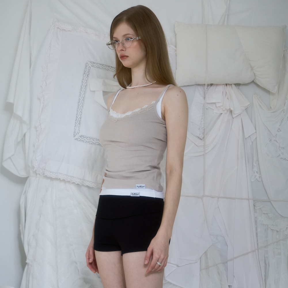 로제프란츠 레이스 슬림 슬리브리스 베이지(Rosefrantz Lace Slim Sleeveless [Beige]) - 3