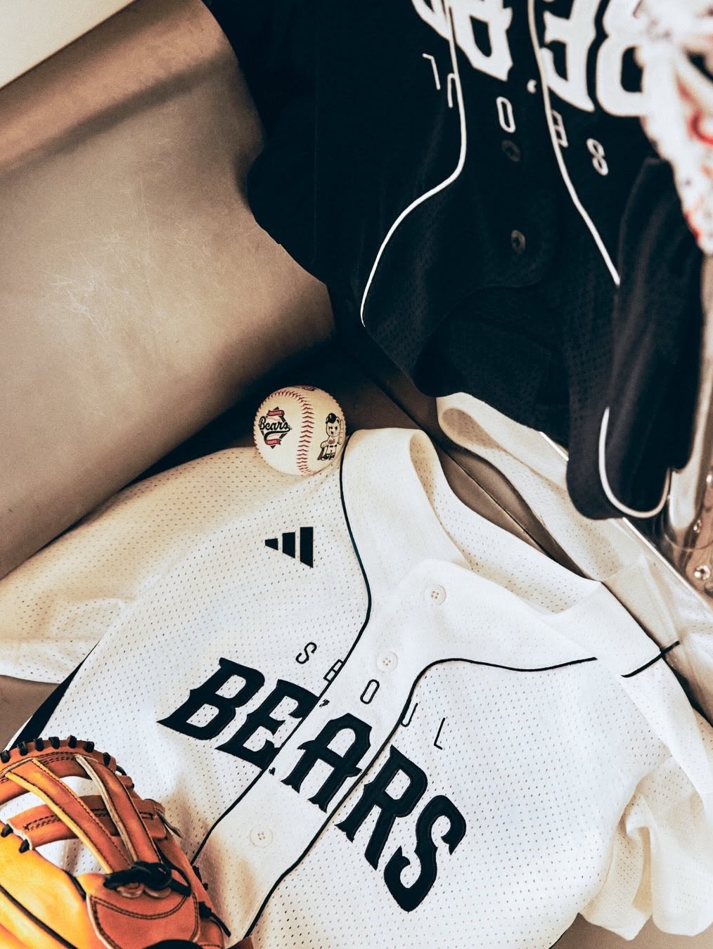 Doosan Bears x Adidas Polo Team Navy Off White, Doosan Bears x Adidas Jersey Team Navy Off White (Non Marking Ver.) 착용 스타일 - 8