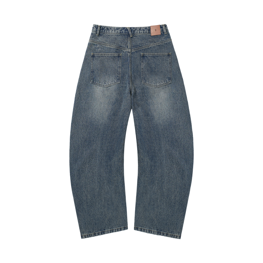 디미트리블랙 ASI 페이드 워시드 커브드 데님 팬츠 더스트 인디고(Dimitri Black ASI Fade Washed Curved Denim Pants Dust Indigo) - 2